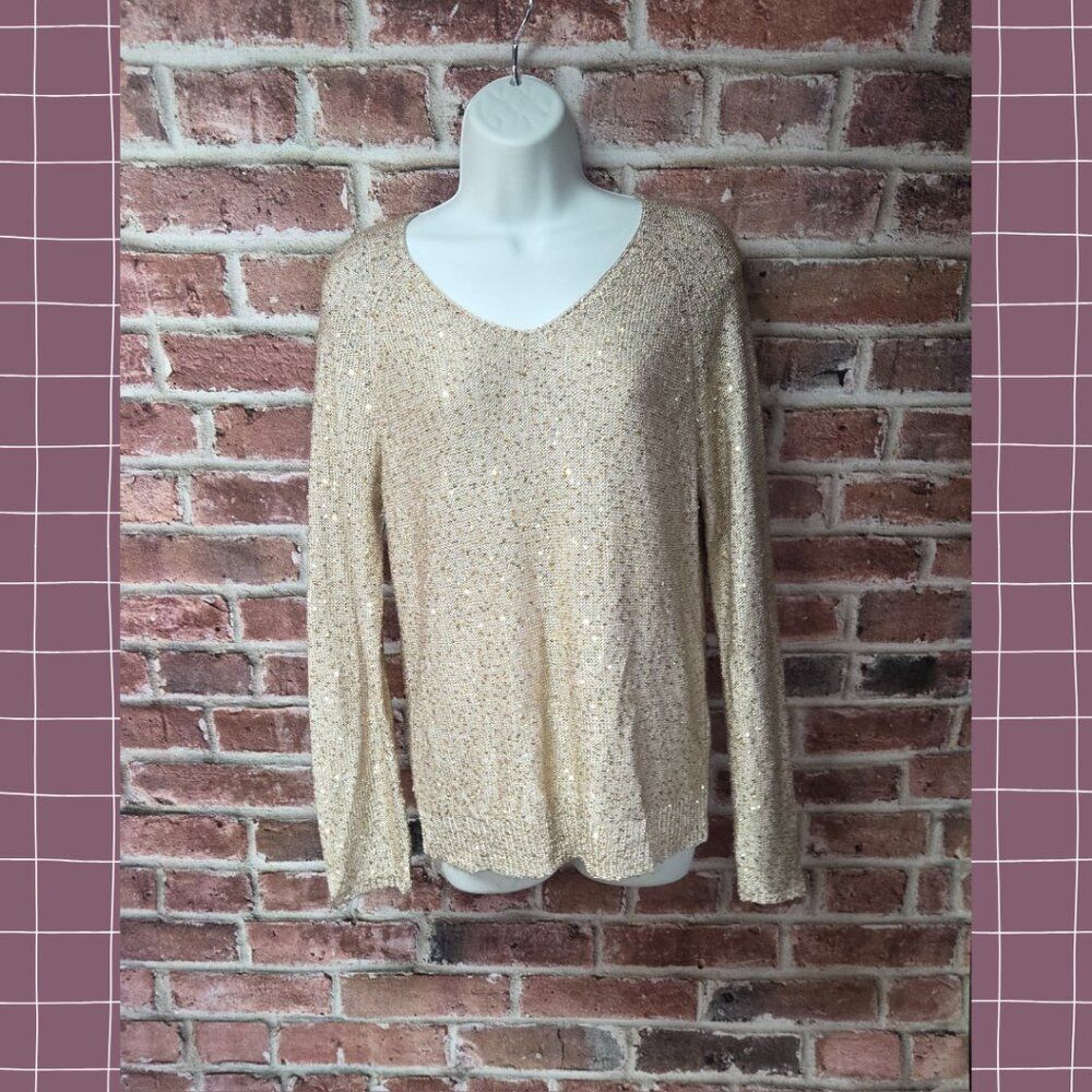 Women's CARMEN Sequin Knit Sweater Large‎